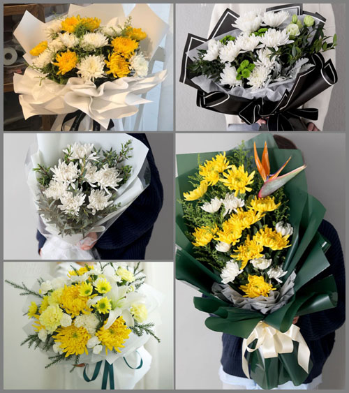 山东聊城冠县斜店乡白事花束代送